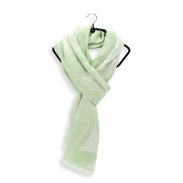 Anise green-women's-scarf-silk-wool-cashmere-Fantastic