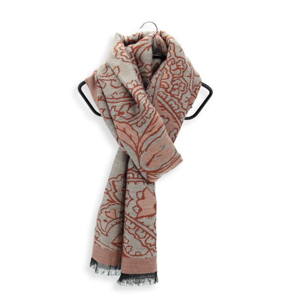 fired brick-cashmere-women’s-stole-Douceur