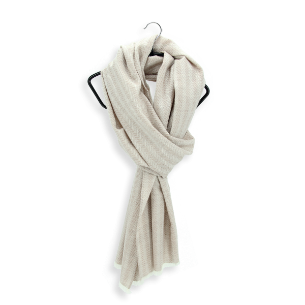 Light beige-men's-cashmere-blend-scarf-Smoking