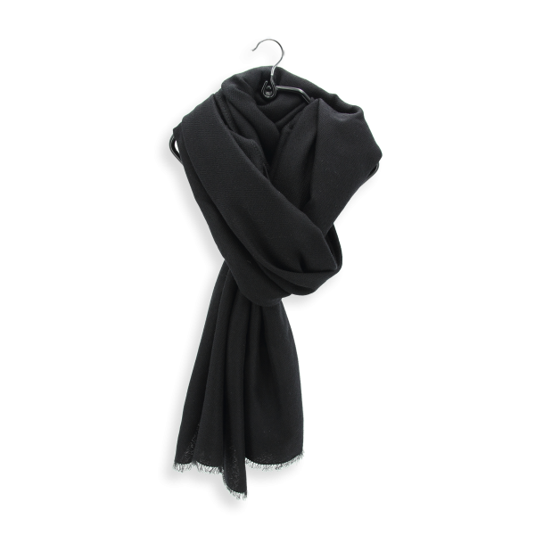 Black-unisex-wool-blend-stole-Domino