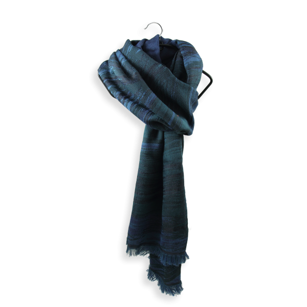 Men's-scarf-cotton-silk-blue-Spirit