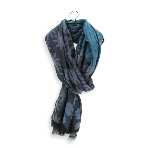 Silk-cotton-navy-bleu-women’s-stole-large-Jeannette