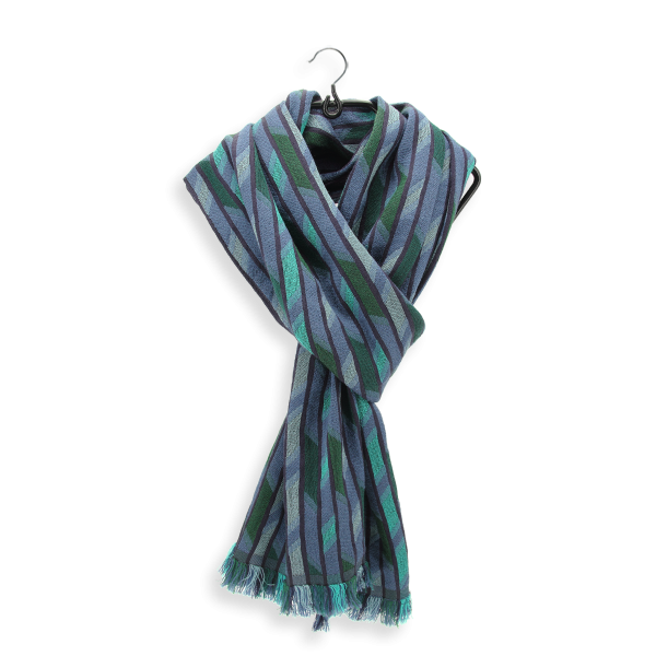 Melbourne-blue-marine-silk-wool-men’s-scarf