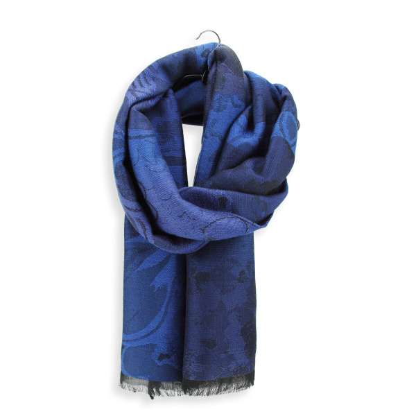 Extra-large-wool-rayon-cotton-silk-strong-blue-stole-Sentiment