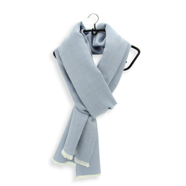 Blue-unisex-wool-blend-scarf-Domino