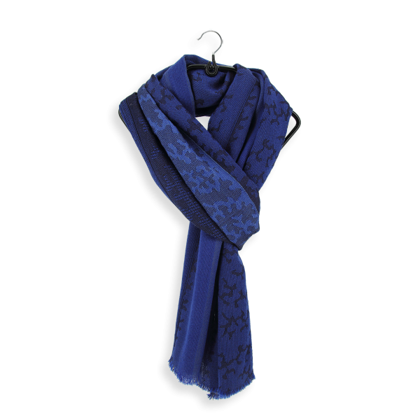 Bright-blue-merino-wool-silk-women's-scarf-Arborescence