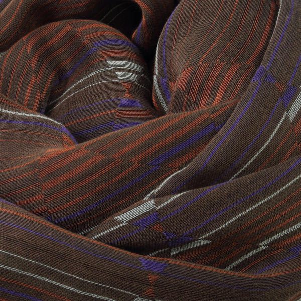 Brown-cotton-silk-men’s-scarf-Chicago