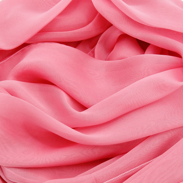 Women's-silk-chiffon-monochrome-airy scarf-classic pink