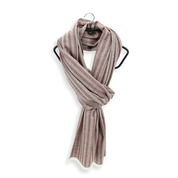 Burgundy-men's-cashmere-blend-scarf-Smoking