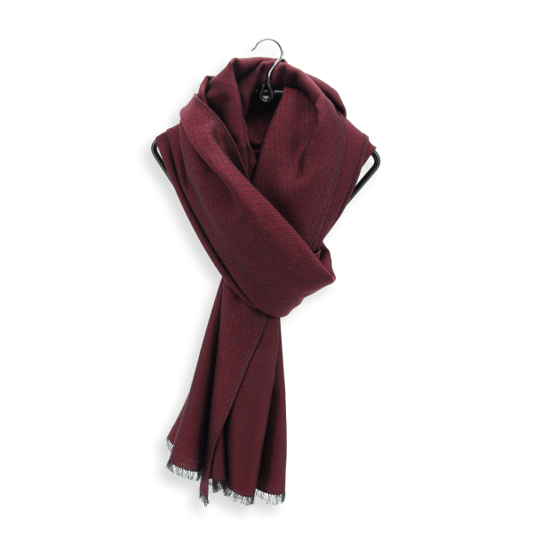 Dark red-unisex-wool-blend-stole-Domino