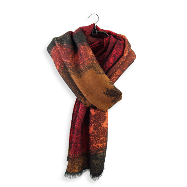 Large-stole-women’s-merino-wool-red-orange-Jacaranda