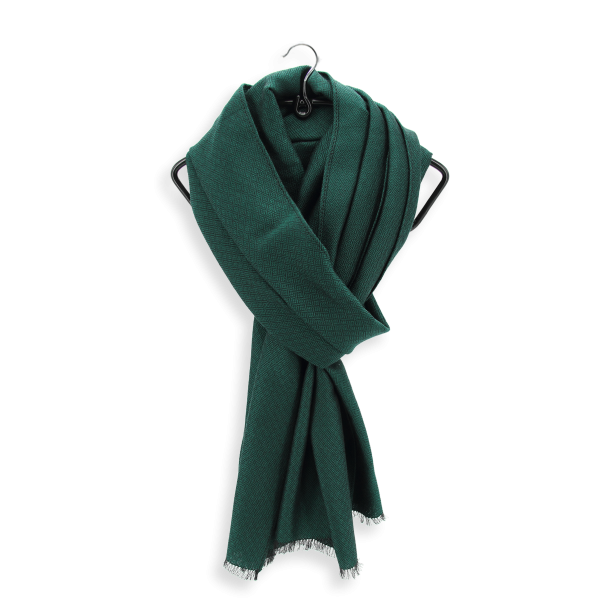 Dark green-unisex-wool-blend-stole-Domino