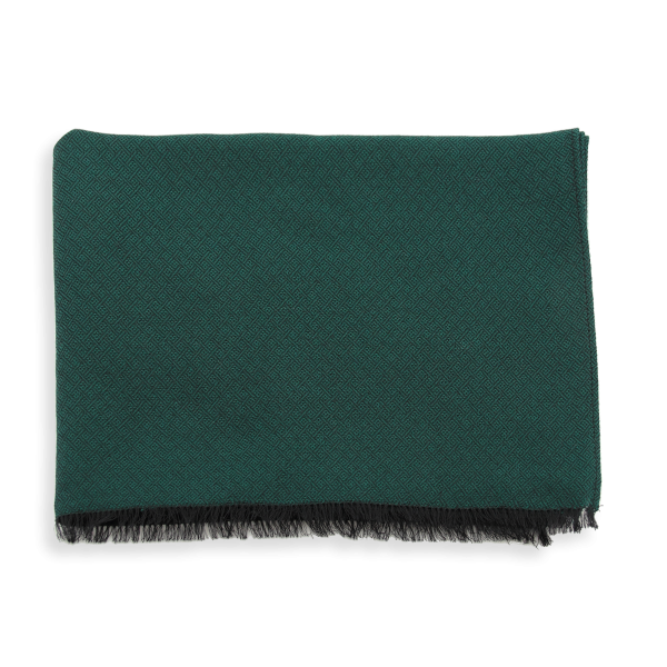 Dark green-unisex-wool-blend-stole-Domino