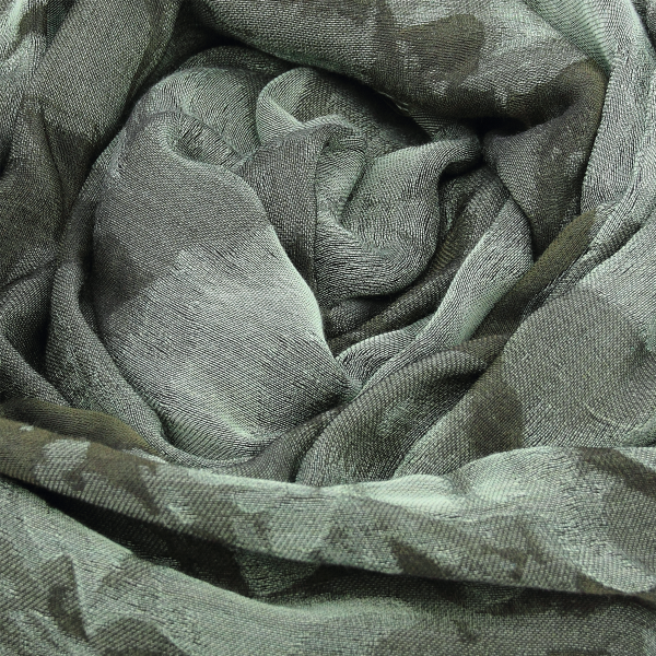 Women's-cotton-silk-scarf-khaki green-Emotion