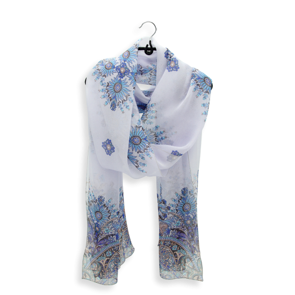 Women's-large-printed-silk chiffon-parma-scarf