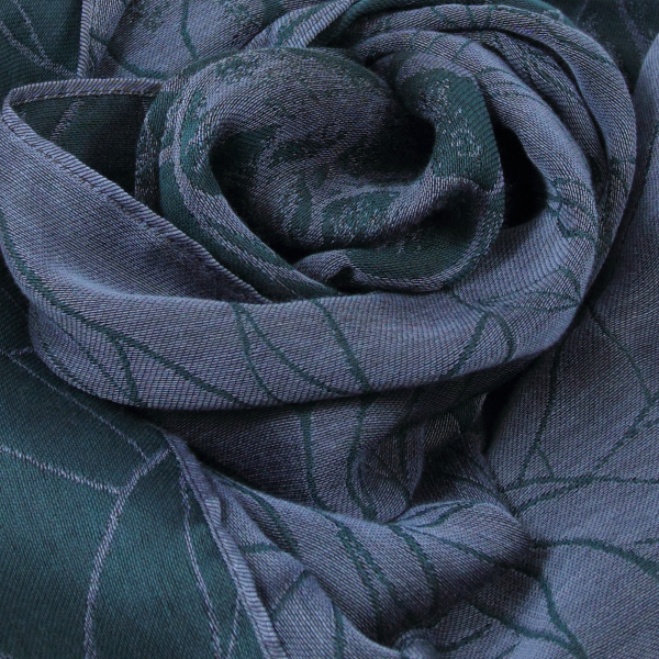 Parma-green-cotton-silk-cashmere-women’s-stole-Ronsard