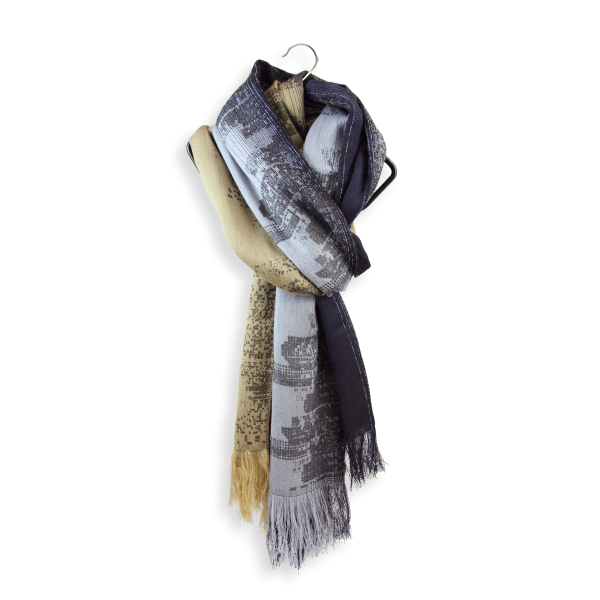 marine blue-beige-rayon-wool-women’s-men’s-oversized-stole-Philadelphia