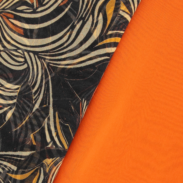 women's-silk-matching-printed-scarf-orange-Vision