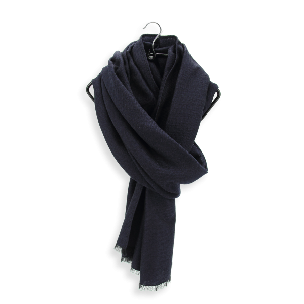 Midnight blue-unisex-wool-blend-stole-Domino