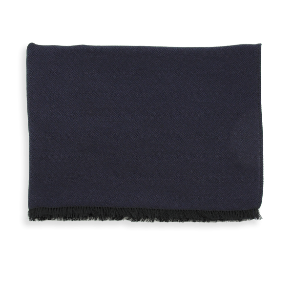 MIDNIGHT BLUE WOOL BLEND STOLE - DOMINO