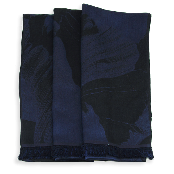 Women's-navy-cashmere-silk-stole-Serenade