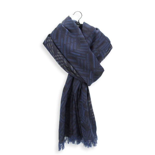 Navy-blue-silk-cashmere-Made-in-France-stole-Wand