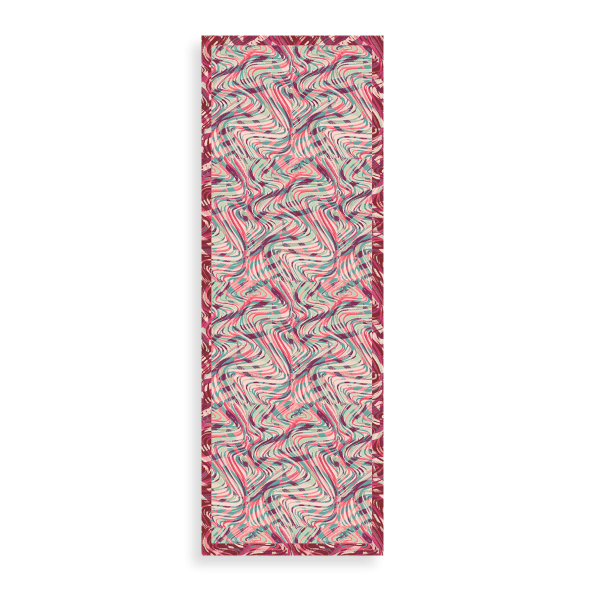 Women's-silk-cotton-stole-pink-printed-Vagues