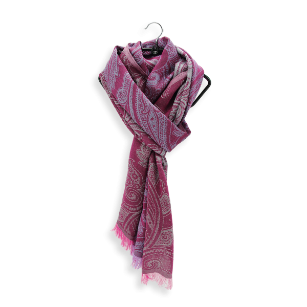 Pink-magenta-wool-silk-women’s-scarf-Melodie