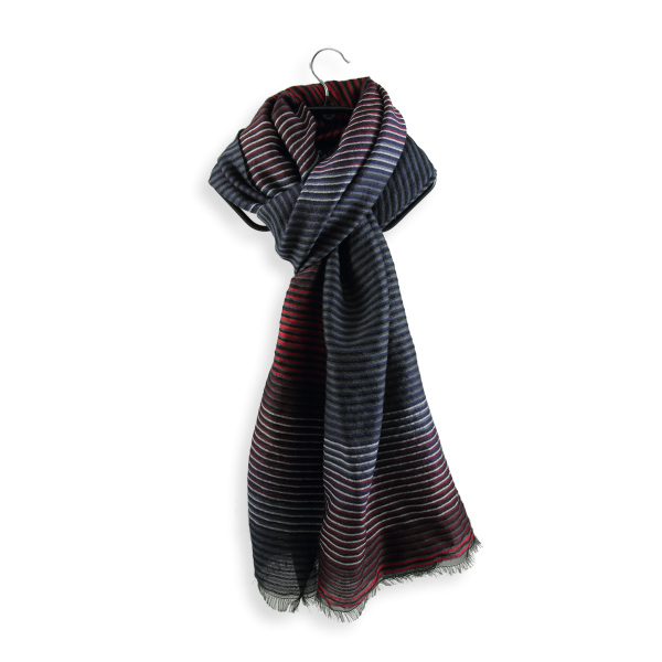 Black-red-wool-silk-cotton-men’s-stole-Polaris