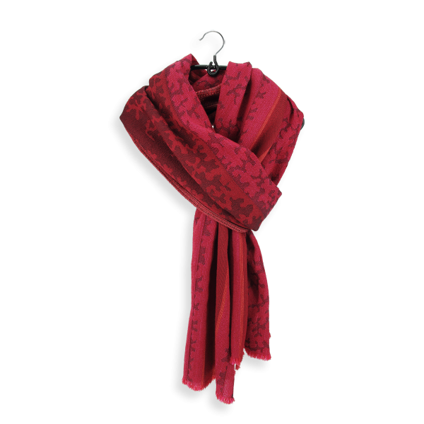 Red-pink-merino-wool-silk-women's-scarf-Arborescence