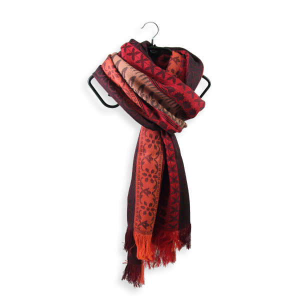 Red-rayon-wool-women’s-scarf-Precieux