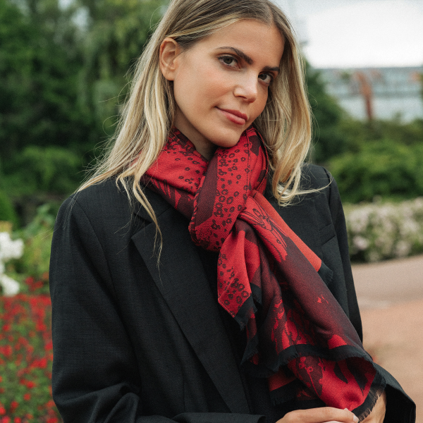 Passion-red-silk-cotton-rayon-wool-women’s-stole