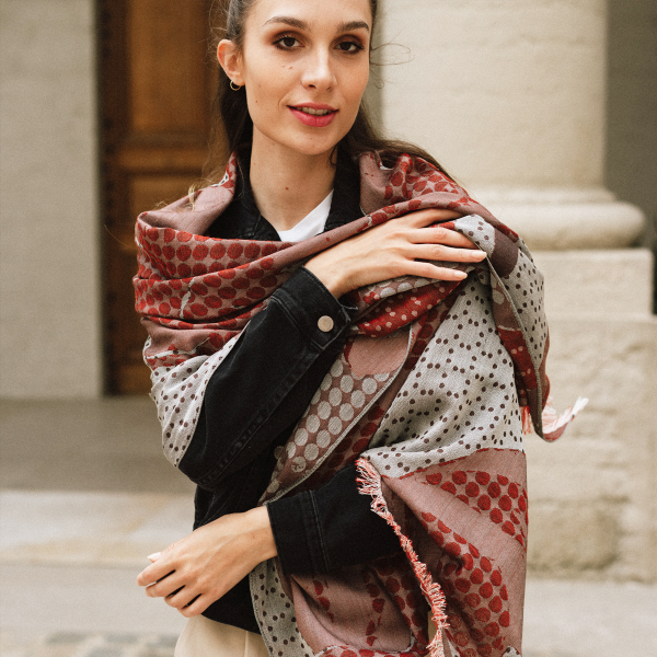 Montreal-ginger-red-cotton-silk-wool-women’s-stole