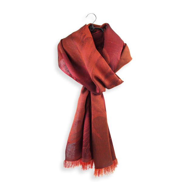 Rust-red-silk-cashmere-women's-scarf-Serenade