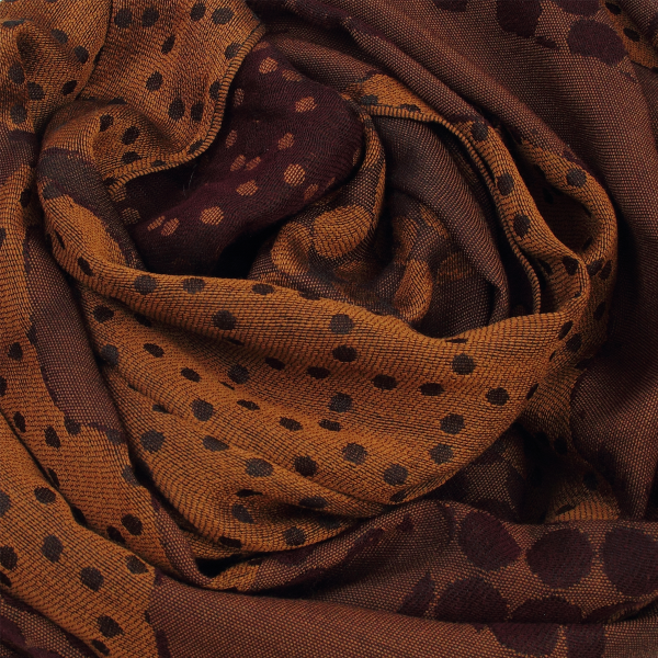 Tobacco-brown-cotton-silk-wool-women's-oversize-stole-Montreal