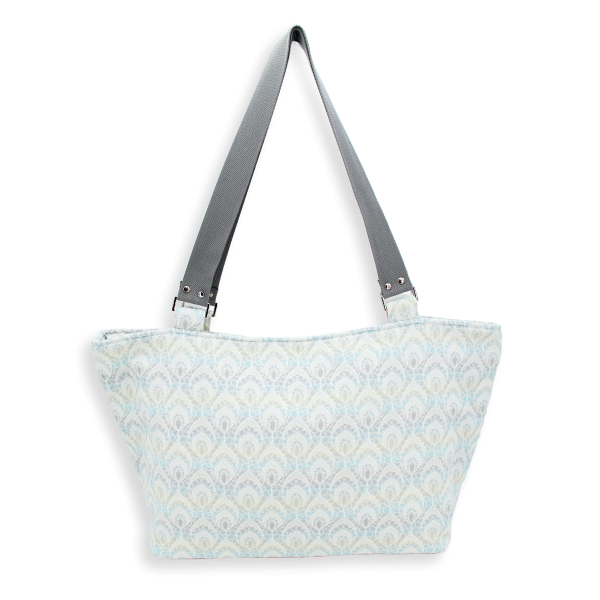 tote bag blue dentelle