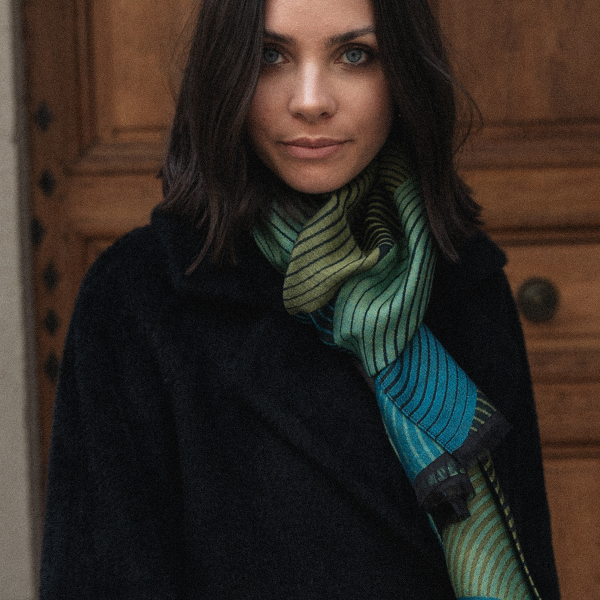 Lime-100% natural-women's-scarf-Spire