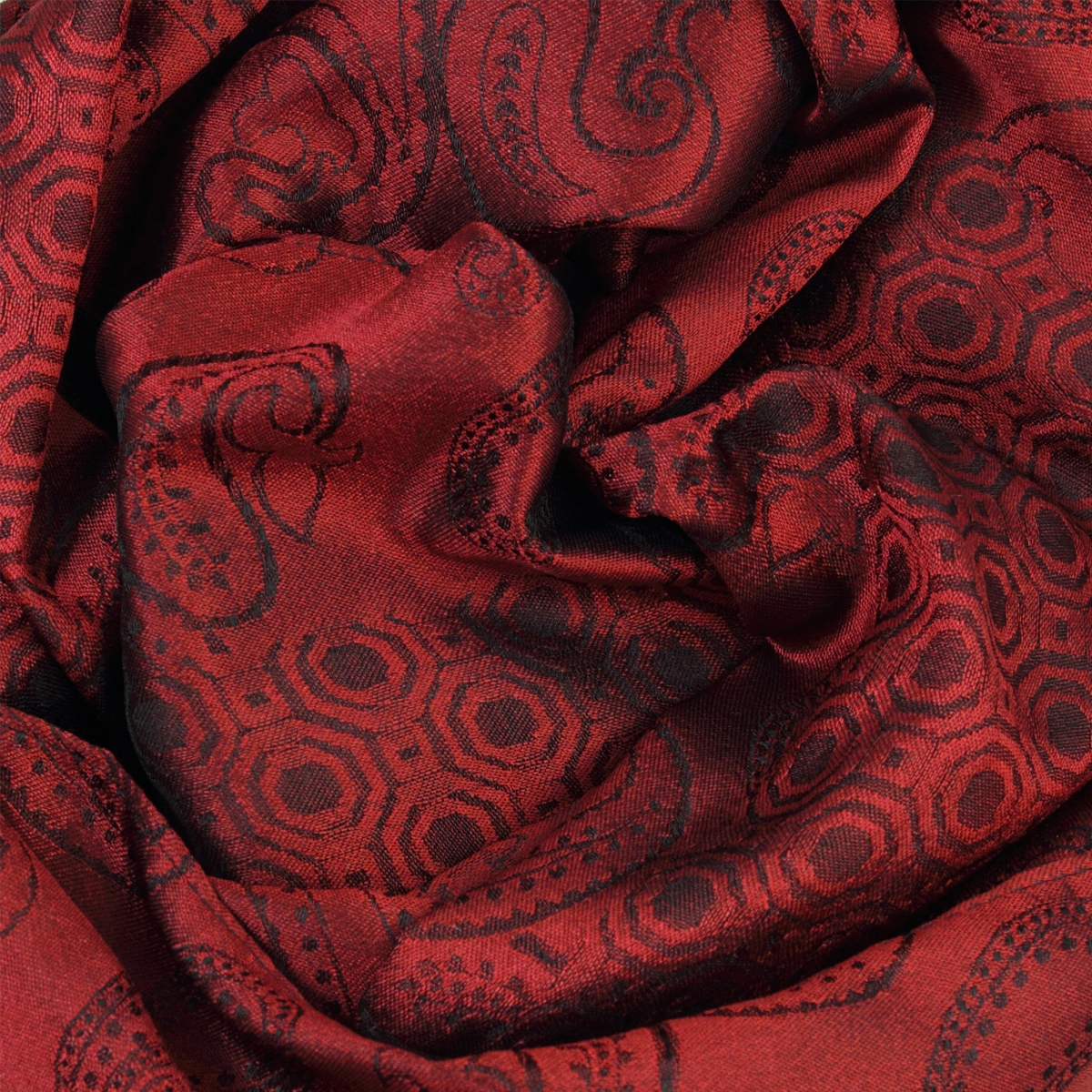Silksilky Printed Silk Scarves for Women Dark Red Ladies Silk Ccarf –  SILKSILKY